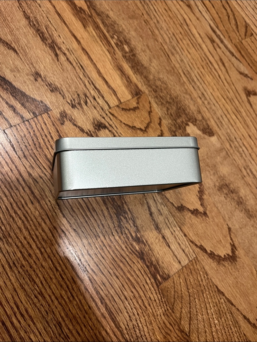 Silver Metal Storage Tin Box with Lid - Home Organization